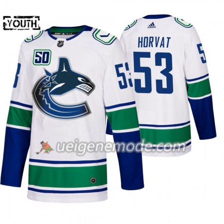 Kinder Eishockey Vancouver Canucks Trikot Bo Horvat 53 50th Anniversary Adidas 2019-2020 Weiß Authentic